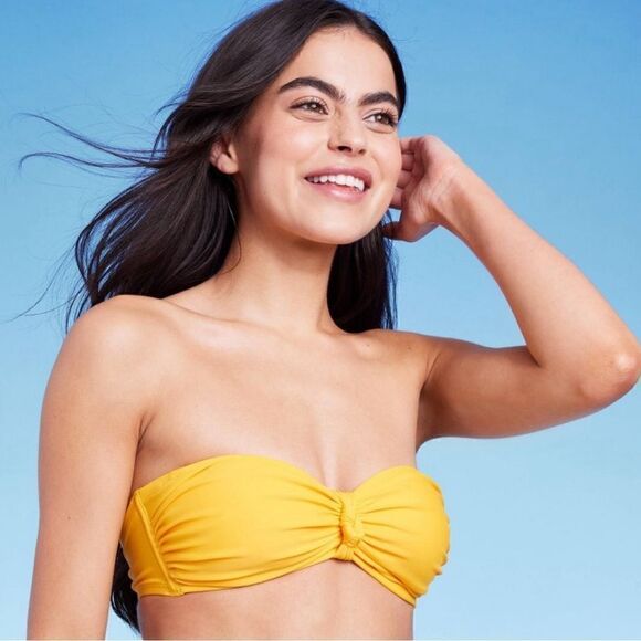 wild fable Other - Knot front Bandeau bikini top‎